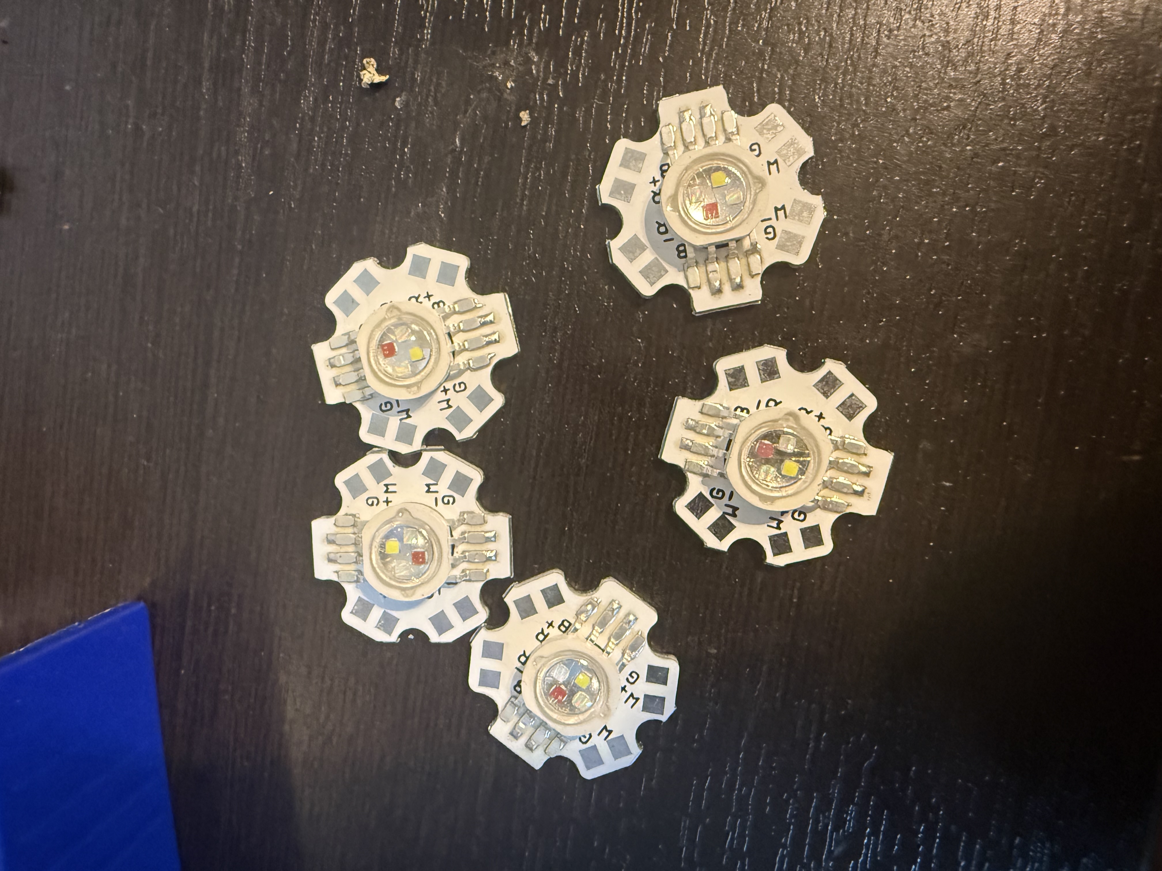 Real RGB LED star modules for ground effect lighting